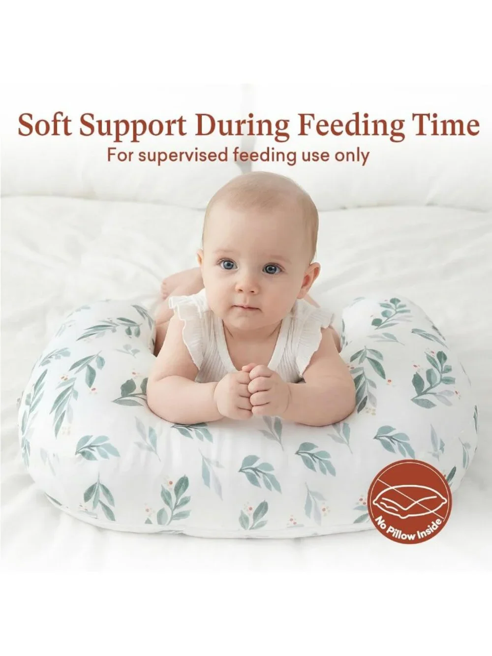 Soft Stretchy Nursing Pillow Covers - 3-Pack Washable Slipcovers for Feeding